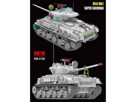 Izraelio tankas M50 Mk2 Super Sherman 1/35 plastikinis modelis RFM-5150