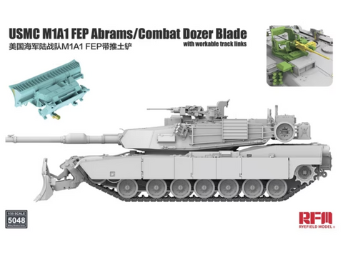 RFM USMC M1A1 Abrams FEP, buldozerio peilis, 1/35, judantys vikšrai