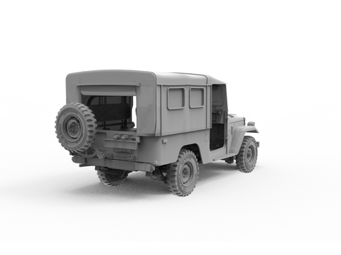 AK Interactive Toyota Land Cruiser FJ43 IDF/LAF su minkštu stogu 1/35 rinkinys