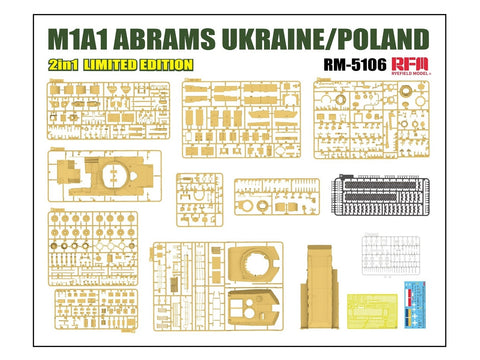 Rye Field M1A1 Abrams Ukraina / Lenkija 2in1 ribotas leidimas 1/35