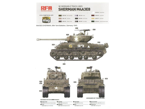 Rye Field M4A3E8 Sherman Easy Eight tanko modelis 1/35
