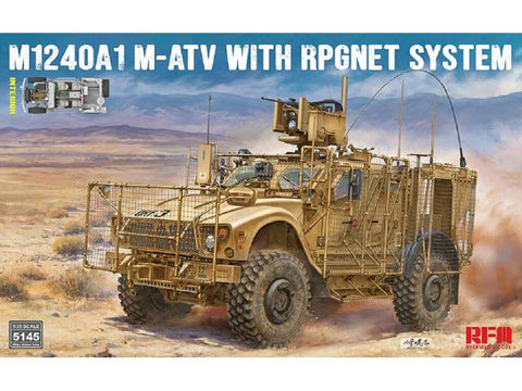 MRAP M1240A1 Oshkosh M-ATV su RPGNET, 1/35 plastikinis modelis (RFM-5145)