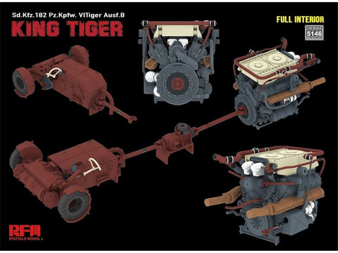 Rye Field Tiger II King Tiger 1/35 su pilnu interjeru, RFM-5146