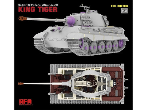 Rye Field Tiger II King Tiger 1/35 su pilnu interjeru, RFM-5146