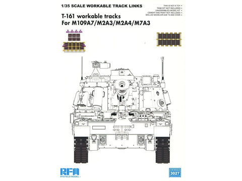 Rye Field Model 1/35 judančios vikšrų grandys M109A7/M2A3/M2A4/M7A3 3027