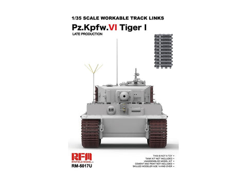 Rye Field Model Tiger I vėlyvas, patobulinta versija, darbiniai vikšrai 1/35