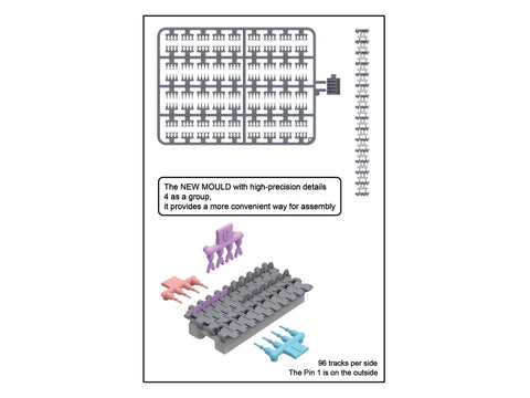 Rye Field Model Tiger I vėlyvas, patobulinta versija, darbiniai vikšrai 1/35