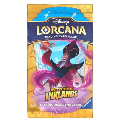 Disney Lorcana TCG Into the Inklands booster pakelis (12 kortų, anglų k.)