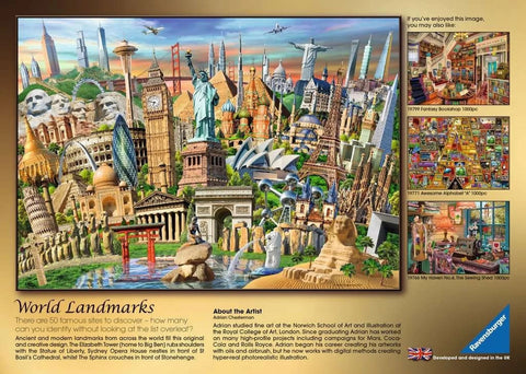 Ravensburger dėlionė „Pasaulio paminklai“, 1000 det.