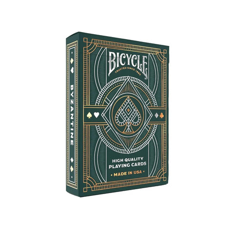 Bicycle Byzantine žaidimo kortos – prabangios, žalia, pokerio dydis
