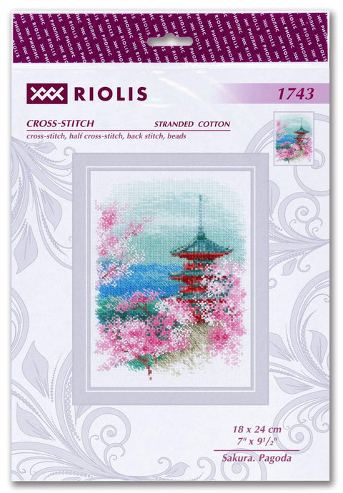 RIOLIS: Sakura. Pagoda siuvinėjimo rinkinys iš RIOLIS Nr.: 1743 - HOBI.LT 🇱🇹