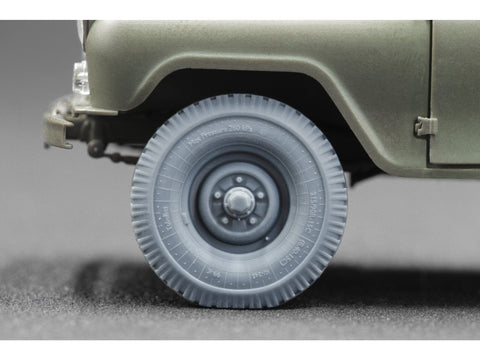 ScaleX UAZ-469 nuleistų ratų rinkinys Trumpeter modeliui 1/35