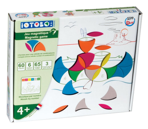 SEPP Iotobo magnetinė edukacinė dėlionė – 60 magnetukų, 6 spalvos, 4+, pagaminta Prancūzijoje