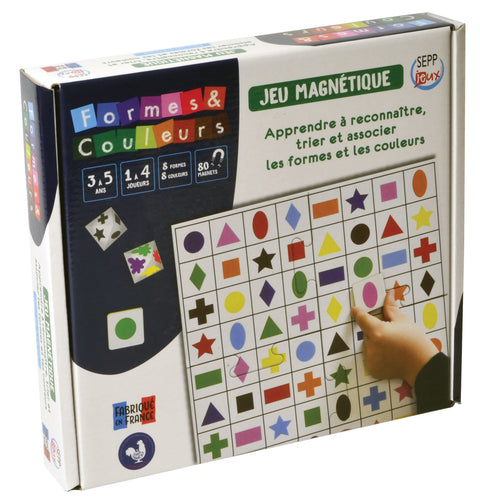 SEPP magnetinis edukacinis žaidimas „Formos ir spalvos“ vaikams 3–5 m., 80 magnetukų, CE, pagaminta Prancūzijoje
