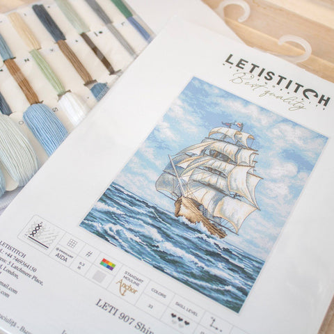 LetiStitch: Ship SLETI907 - siuvinėjimo kryželiu rinkinys - HOBI.LT 🇱🇹