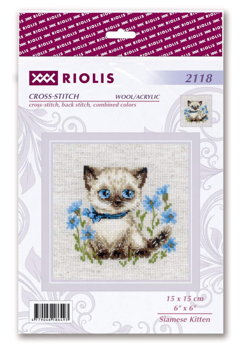 RIOLIS: Siamese Kitten. Siuvinėjimo rinkinys iš RIOLIS Nr.: 2118 - HOBI.LT 🇱🇹