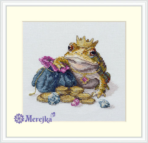 Kryželių siuvinėjimo rinkinys „Auksinė rupūžė“ 11×12 cm