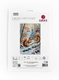 kryželių rinkinys Luca‑S Joy of the Squirrels su žiemos voveryčių raštu, 21×32 cm, pilnas komplektas