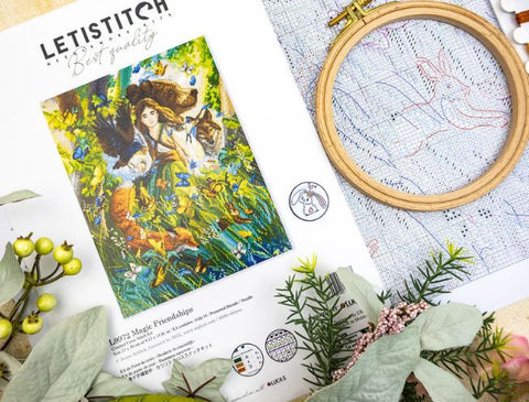 Kryželių siuvinėjimo rinkinys „Magiška draugystė“ 23x30 cm