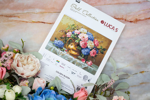 Siuvinėjimo kryželiu rinkinys „Auksinis žiedas“ 30×21 cm, Luca-S