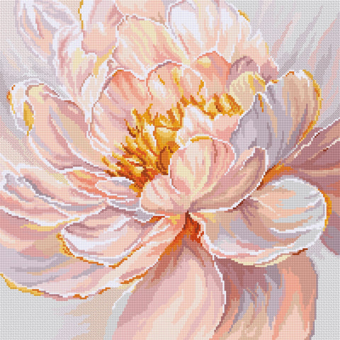 Kryželiu siuvinėjimo rinkinys „Gėlių elegancija“, 32×32 cm