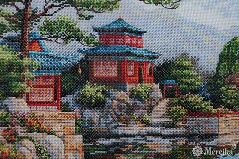 Kryželių siuvinėjimo rinkinys „Silent Bell“ 31×40 cm, DMC 43 sp.