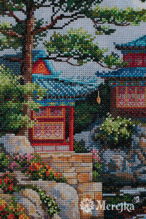 Kryželių siuvinėjimo rinkinys „Silent Bell“ 31×40 cm, DMC 43 sp.