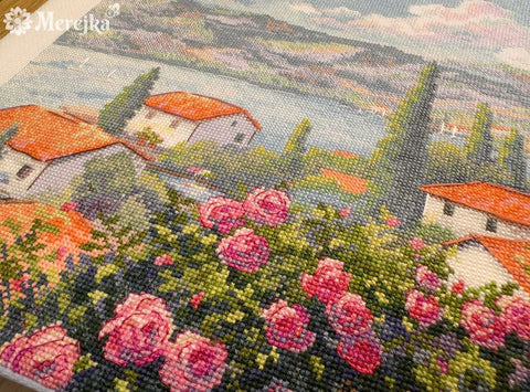 Siuvinėjimo kryželiu rinkinys „Vasaros šnabždesiai“ 43,5x25 cm