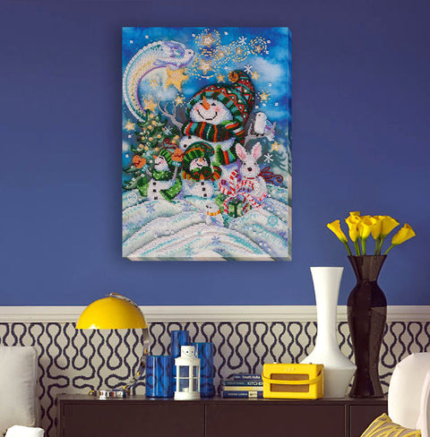 Karoliukų siuvinėjimo rinkinys „Naujųjų naktis. Žiemos pasaka“ 26x35