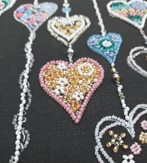 Abris Art paukščių meilė didelis siuvinėjimo karoliukais rinkinys