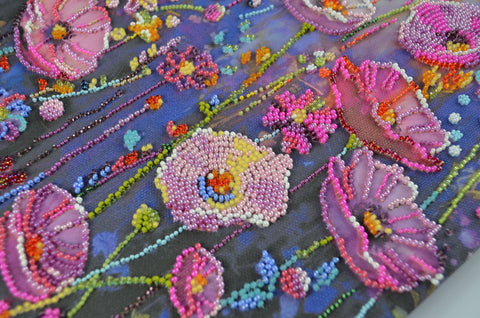 Karoliukų siuvinėjimo rinkinys „Pavasario akimirka“ 22x45 cm