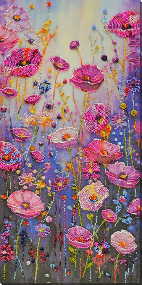 Karoliukų siuvinėjimo rinkinys „Pavasario akimirka“ 22x45 cm