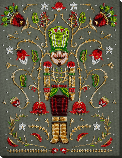 Siuvinėjimo rinkinys karoliukais „Kalėdų nakties herojus“ 19,5x26 cm