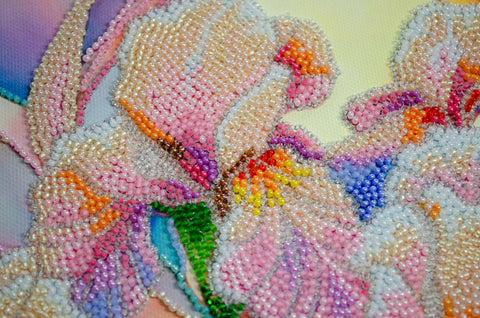 Siuvinėjimo karoliukais rinkinys „Gėlių įkvėpimas“ 24x31,5 cm