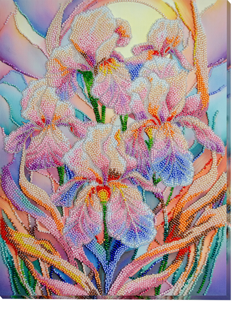 Siuvinėjimo karoliukais rinkinys „Gėlių įkvėpimas“ 24x31,5 cm