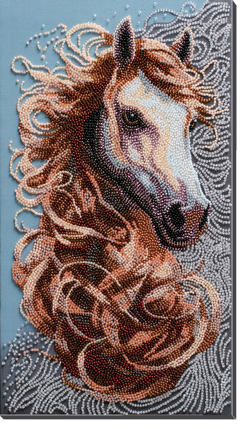Karoliukų siuvinėjimo rinkinys „Prerijų dvasia“ 20x36 cm