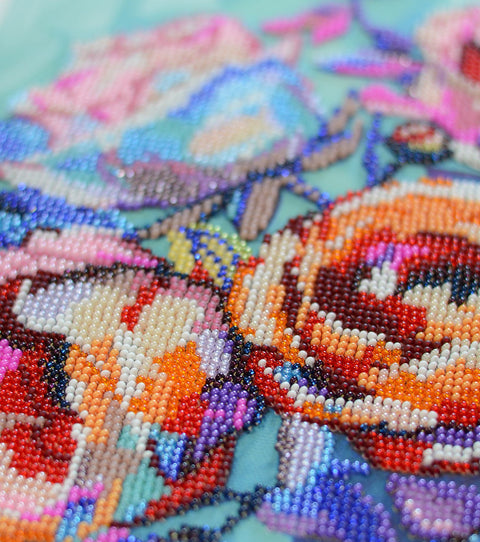 Karoliukų siuvinėjimo rinkinys „Rožės sielai“ 31x30 cm AAB-945
