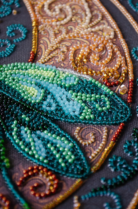 Karoliukų siuvinėjimo rinkinys „Gamtos totemas“ 25x25 cm AAB-955