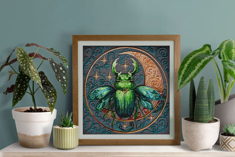 Karoliukų siuvinėjimo rinkinys „Gamtos totemas“ 25x25 cm AAB-955