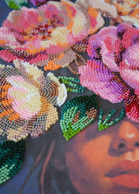 Karoliukų siuvinėjimo rinkinys „Žydinčios mintys“ 26x39 AAB-958