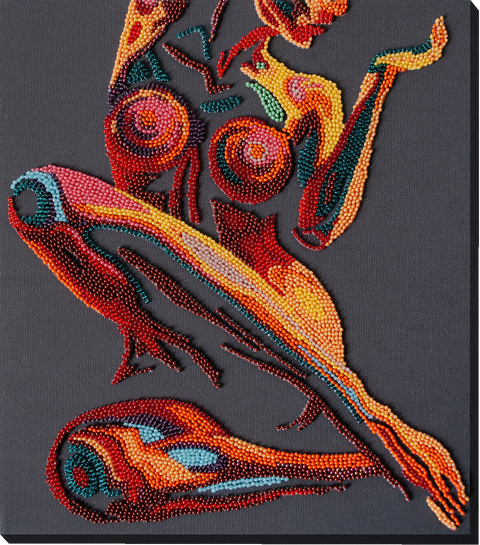 Karoliukų siuvinėjimo rinkinys „Moters esencija“ 25x29 cm AAB-959