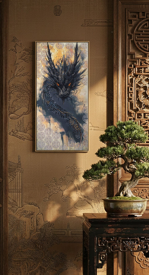 Karoliukų siuvinėjimo rinkinys „Prabudusi legenda“ 30x60 cm