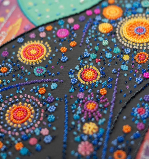 Rinkinys siuvinėjimui karoliukais „Žvaigždžių žvilgsnis“ 30x45 cm