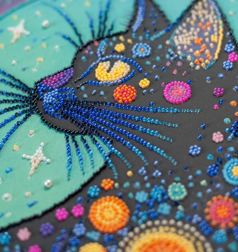 Rinkinys siuvinėjimui karoliukais „Žvaigždžių žvilgsnis“ 30x45 cm