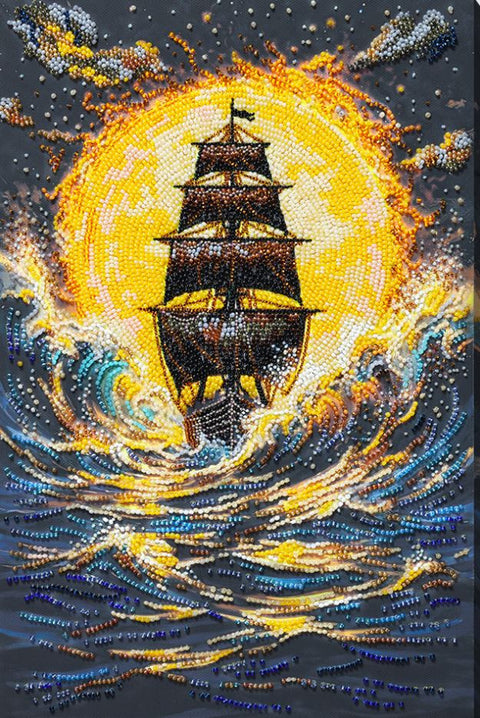 „Po kaitria saule“ karoliukų siuvinėjimo rinkinys, 22x33 cm