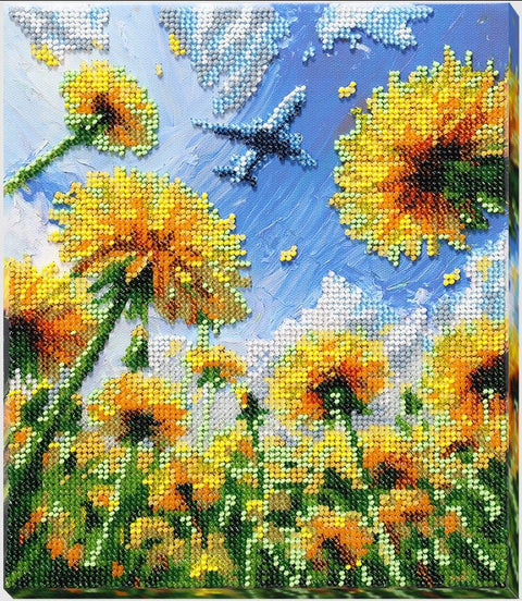 Siuvinėjimo karoliukais rinkinys „Svajonė“, gamtos motyvas, 20x24 cm