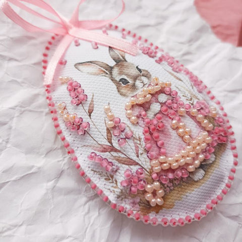 Velykinis dekoro rinkinys „Zuikutis“, 15×5 cm, kūrybiniams darbams