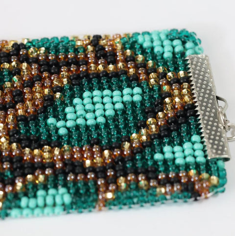 Karoliukų siuvinėjimo apykaklės rinkinys „Serpentariumas“ 15×4,7 cm