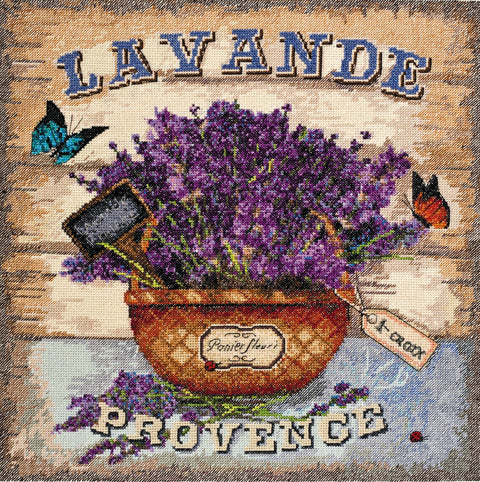 Rinkinys siuvinėjimui kryželiu „Provanso melodija“ 35x35 cm AAH-081