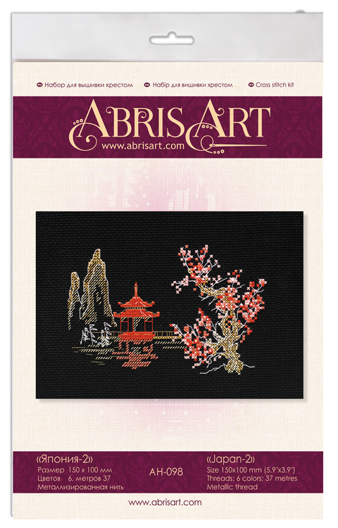 Siuvinėjimo kryželiu rinkinys „Japonija 2“ 15x10 cm AAH-098